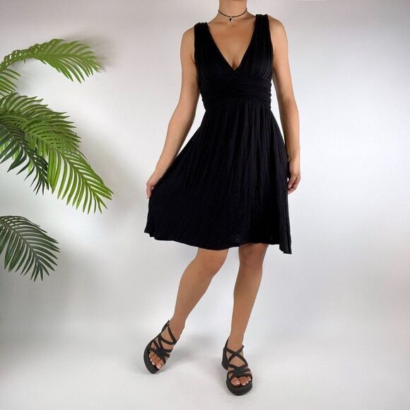 Vintage Y2K Black Gothic Vampy Sleeveless Coquette Mini Dress / Size: S - Picture 1 of 5